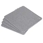 Silicone Trivet Mats 4pcs, Hot Pads Pot Holder for Countertop-Light Grey