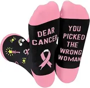 [Hiwelove] Breast Cancer Socks Get Well Soon Gifts for Women Breast Cancer Awareness Comfort Gifts For Chemo Patients Gifts