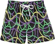 [RPLIFE] Kids Swim Trunks for Boys, Anti-Chafe Swim Trunks Boys 2 T, Beaded Chaos Black
