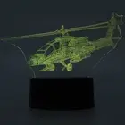 Night Light 3D Helicopter Acrylic Lamp With Touch Switch For Desk Decor Hot.