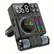 Bluetooth 5.3 Car Kit FM Transmitter Handsfree Car Charger MP3 Player USB