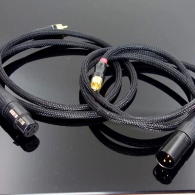 10ft. 2-XLR 3C Male to 2-RCA Male Stereo Audio Cable 2 RCA Male to XLR Male Plug