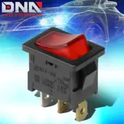 CAR/BOAT MINI ROCKER POWER TOGGLE SWITCH RED LED INDICATOR 12V 16A ACC GND PIN