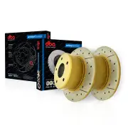 DBA Front Cross Drilled Brake Rotors for Lexus RX200t RX300 RX350 L RX450H I