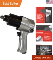 1/2-Inch Drive Air Impact Wrench Silver 600 ft-lbs Torque Auto Mechanic Tool