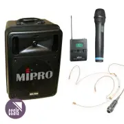 Mipro MA505 Portable Battery PA System with Wireless Handheld & Headset Mics
