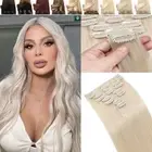 CLEARANCE Clip In Real Remy Human Hair Extensions Full Thick Double Weft Blonde