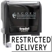Large Self-Inking Restricted Delivery Stamp Size 7/8" Tall x 2-1/4" Wide