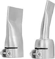 Stainless Steel 4PCS Set Hot Air Gun Nozzle, 20mm and 40mm Flat Wide Mouth Tubular Welding Nozzle for Plastic Welding Gun and Plastic Welder Mouth