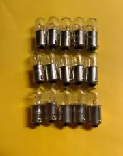 (15) BAYONET #44 INCANDESCENT LAMPS / 6.3v .25A/BULBS BA9s/Technics SA
