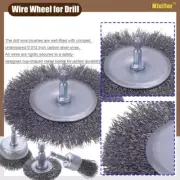 Wire Brush for Drill 8 Pack Drill Wire Brush Set with 1/4 Inch Hex S...