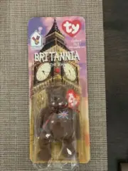 Ty Beanie Babies - Britannia The Bear - Mint Sealed And Rare With Tag/Box Errors