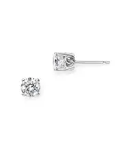 Diamond Stud Earrings in 14K White Gold, 0.75 ct. t. w.