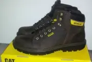 New Caterpillar Cat Leather Sentry Work Boots Dark Brown Men's Sz 12