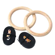 Wooden Gymnastic Rings Olympic Gym Strength Training