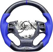 Customized carbon fiber steering wheel Compatible With Lexus GS RCF NX CT250 300 350 2017 2018 2019 2020 2021 2022 2024 Blue style(Style 1)