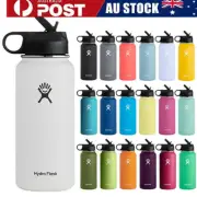Hydro Flask 40oz Sport Water Bottle Stainless Steel Wide Mouth with Straw Lid AU