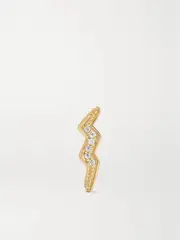 [Andrea Fohrman] Andrea Fohrman - Mini Lightning Bolt 14-karat Gold Diamond Single Earring - One size One size Gold