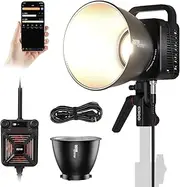 ZHIYUN MOLUS G300 300W LED Video Light Bowens Mount,Reach 500W with MAX Extreme Mode,2700K-6500K Built-in 14 Lighting Effects and ZY Vega APP Control,Ultra Quiet