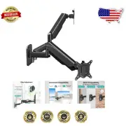 Premium Dual Monitor Wall Mount with Gas Spring - VESA Compatible, 17.6lbs Each