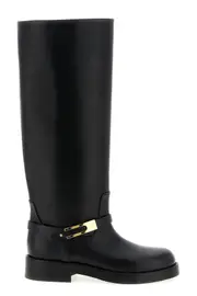 ELISABETTA FRANCHI Logo Strap Boots