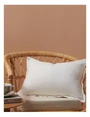 [Natural Home] Ardenne Rectangular Cushion with Oxford Edge 40x60cm in White