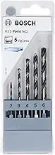 Bosch Professional 5 Piece PointTeQ Hex Drill Bit Set (for Metal, Ø: 2-6 mm, Working Length: 24-57 mm, Total Length: 60-98 mm, ¼ Inch Hex Shank, Accessory for Impact Drivers and Drill Drivers)