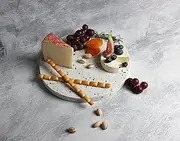 GABEL & TELLER Round Terrazzo Serving Board, Black and White, 26 cm