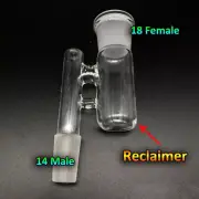 Reclaim Ash Catcher Drop Down Glass Adapter 14mm Male to 18mm Female Lab Glass