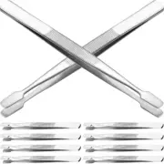 10Pcs philately tool stamp collecting supplies Eyebrow Tweezers Stamp