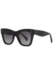 Celine Tortoiseshell Wayfarer-style Sunglasses - Black