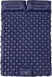 Inflatable Sleeping Mat - Camping Sleeping Pad | Waterproof Double Air Mattress with Pillow | Portable Backpacking Outdoor Sleep Pads | Backpacking Gear for Outdoor Tent Trekking Hiking Travel