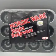 Nordic Ware Mini Bundt Pan, Makes 12 Per Pan, Nonstick, NEW SEALED
