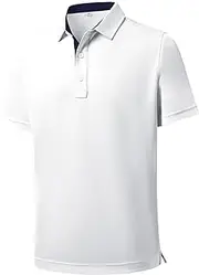 [DEOLAX] Mens Polo Shirts Dry Fit Mens Golf Polo Shirts Short Sleeve Solid Mens Tactics Polo Shirts Soft Polo Shirts for Men