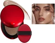 Mask Fit Red Cushion Foundation, Color Correcting Powder Foundation, Long-Lasting, Lightweight, Buildable Coverage, Semi-Matte Natural Finish - D