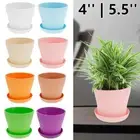 Plastic Garden Plant Flower Seedlings Nursery Pots Saucer Tray Planter↲