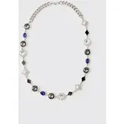 Mens Gemstone Silver Chain