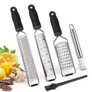 ALLWIN-HOUSEWARE Cheese Grater Zester Set of 5 304 Stainless Steel with TPE H...