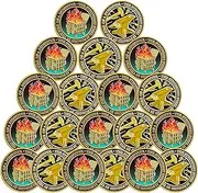 20 Pcs Dumpster Fire Challenge Coin Funny Desk Accessories Hilarious Coworker Go Away Token Hilarious Medallion Inspirational Office Gifts Staff Appreciation Gifts for Men Women