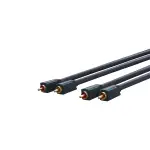 Clicktronic Cinch Stereo RCA Cable - 5m - Black