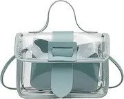 [Aceirropy] Clear Sling Bag - Strap Transparent Messenger Bag Stadium Approved Shoulder Bag,Large Sling Bag Jelly Tote Bag with Handle for Women & Men