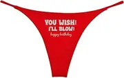 [NE Beauty] Birthday Wish Thong For Women (Set of 1) Red Cotton
