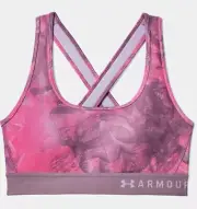 NEW Under Armour Mid Crossback Print Sports Bra Women's XSmall 1307213 521