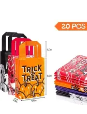 VGOODALL Halloween Tote Bags, 20PCS Trick or Treat Candy Bags Multicolored Non-W