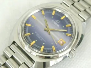 [專業] 機械錶 [ENICAR B3840] 英納格 圓型 手上鍊錶[藍色貓眼面+日期]時尚/軍錶/中性錶
