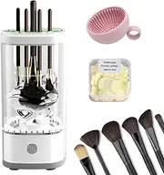 Brush Cleaner Make Up Electric USB Make Up Brush Cleaner Dryer with Silicone Cleaning Pads and Soap Tablets Make Up Brush Cleaner Makeup Brush Cleaner for Makeup Brushes of