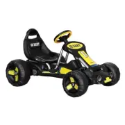 Rigo Kids Pedal Style Push Go Kart Ride On Toy Racing Car Plastic Tyre Black