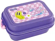 Children's Lunch Box with Compartments/for Nursery, School, Snack Box, Lightweight for Boys and Girls, Theme: Purple Smile, Purple, Children