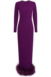 [SAFIYAA] PAIGNITA CURRANT LONG DRESS FR 44 PURPLE