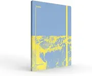 Tasks & Timeout Split Notebook, Top Ruled Bottom Dot Grid, Recycled Paper, Size A5, Light Blue